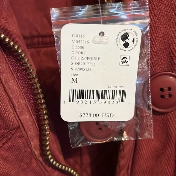 Free People Juno Quilted Jacket in Port color Sz Medium NEW - Picture 9 of 15